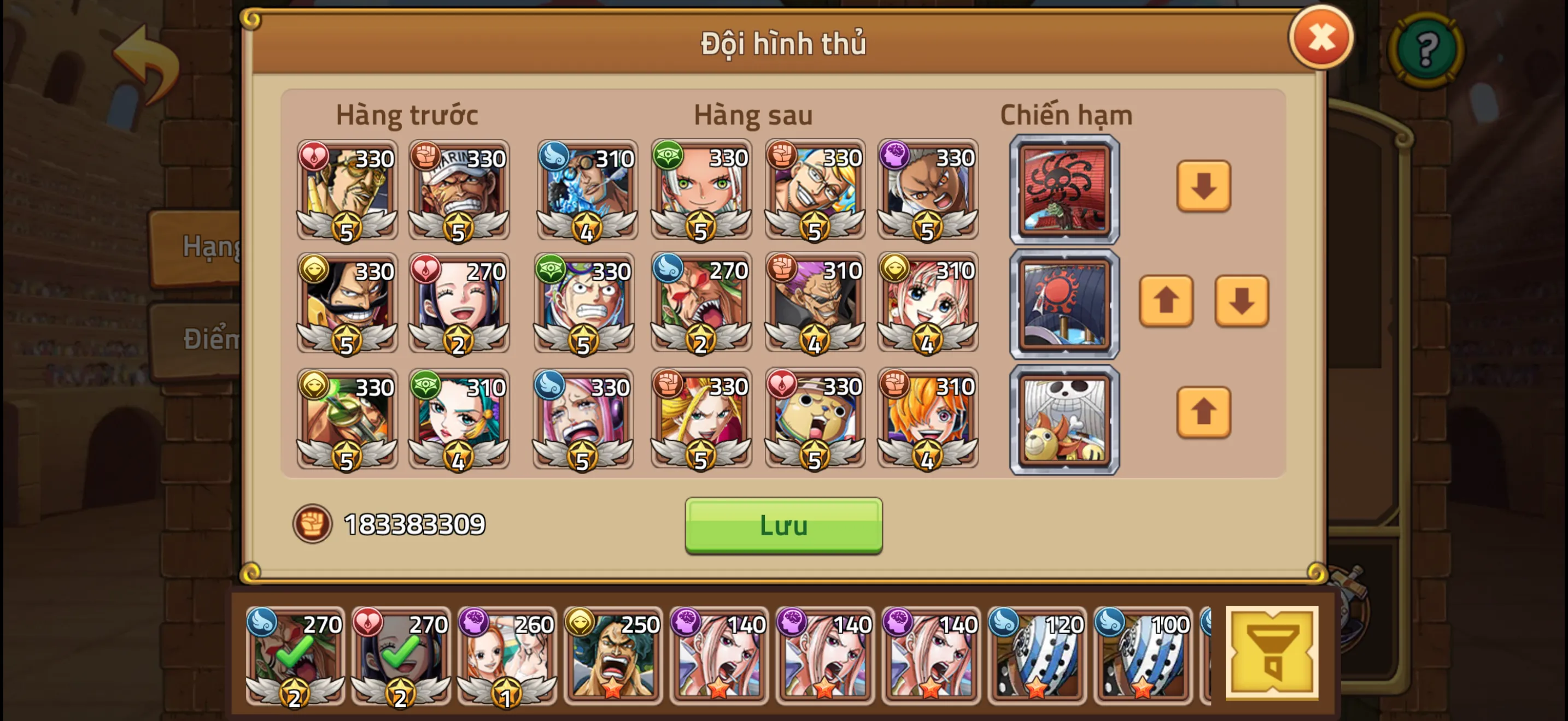 Top sever, avt nạp, tướng ngon E5