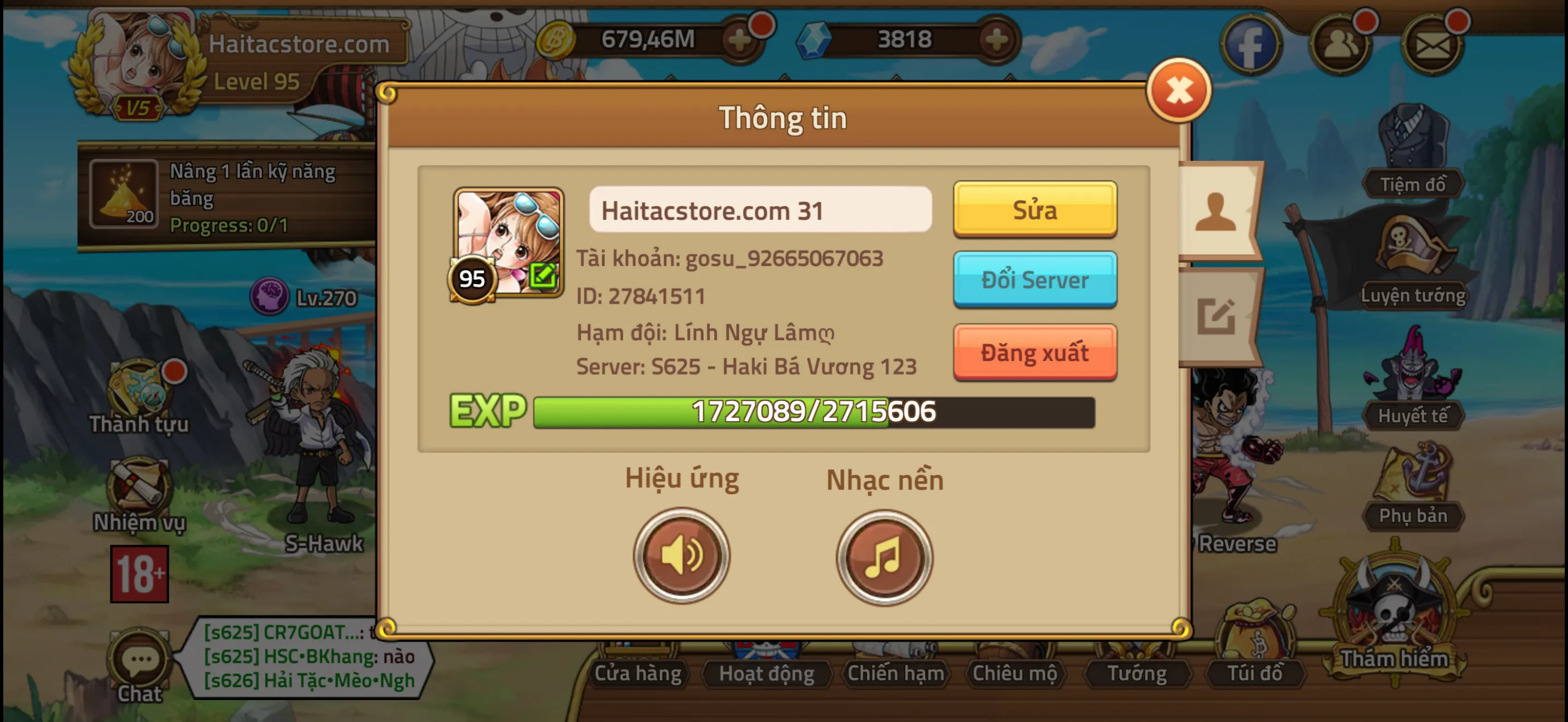 Sever hot, tướng chuẩn meta