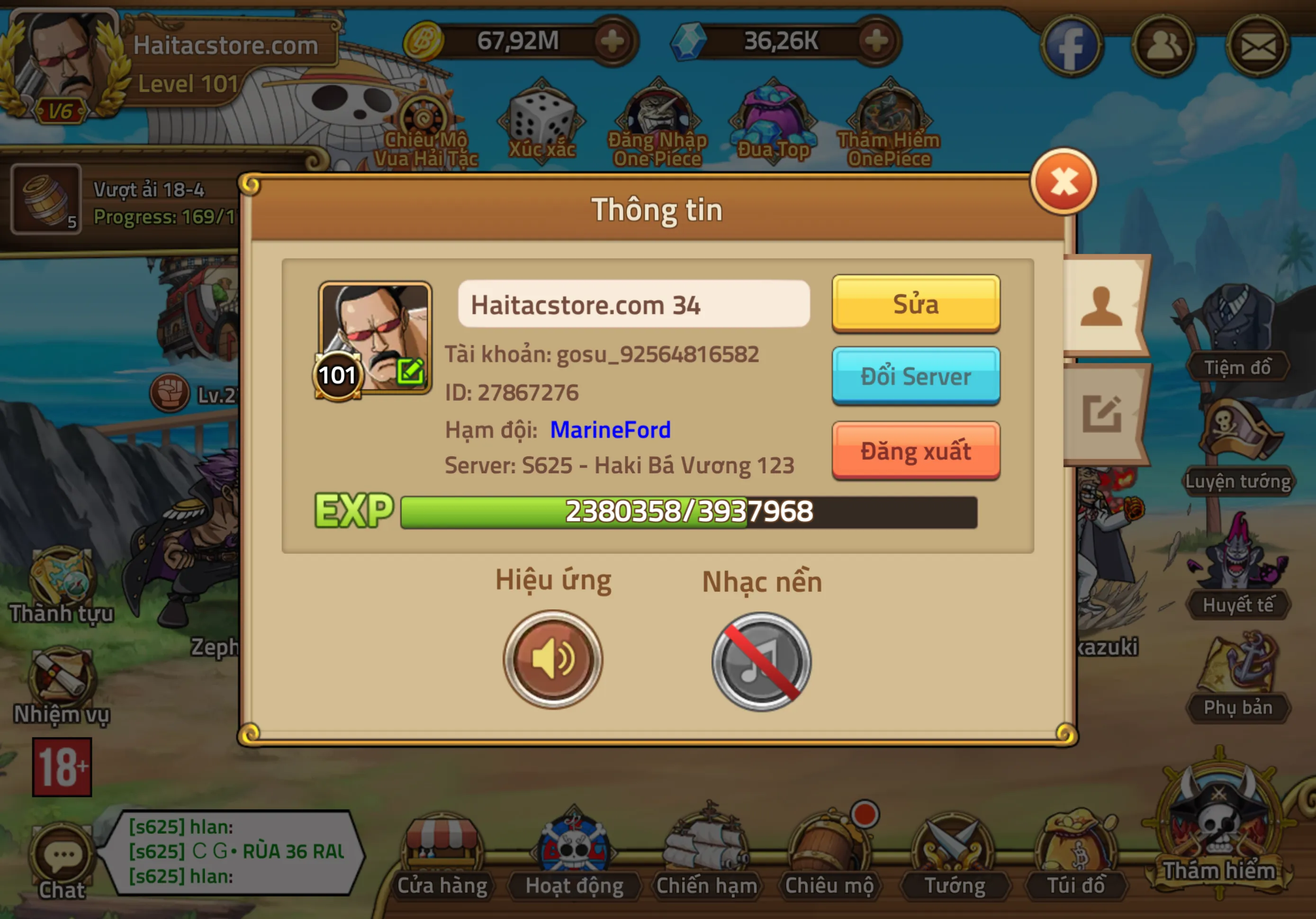 sever hot, đã kích quỹ ct, tướng meta, nhiều phôi ngon