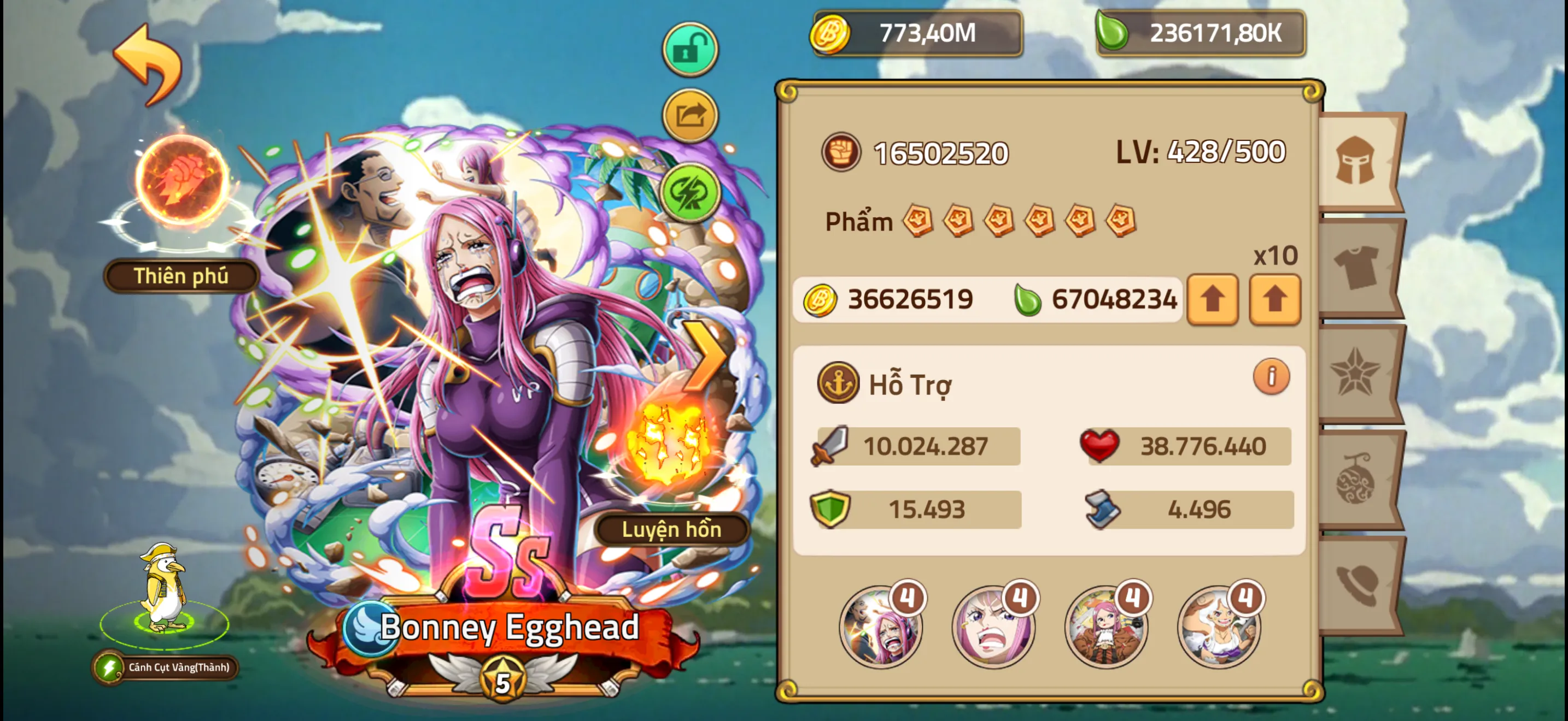 Acc top sever, bonny max thiên phú, trái ss nhiều ngon